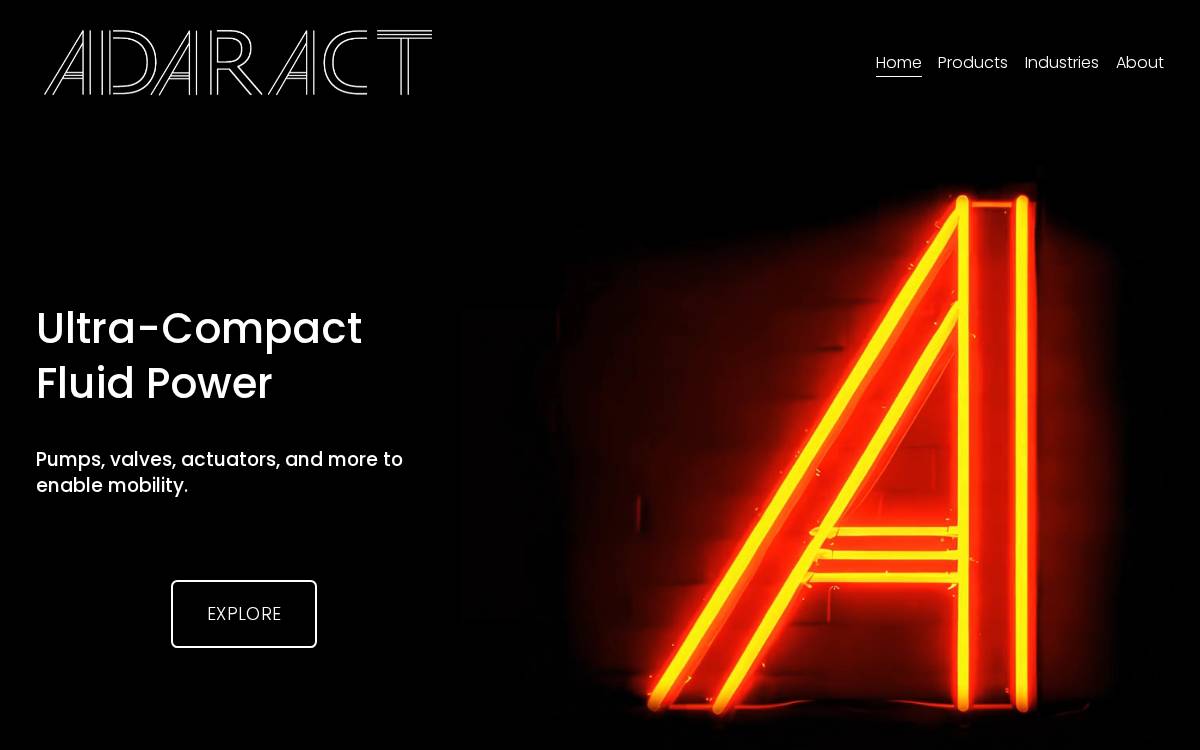 ADARACT website preview