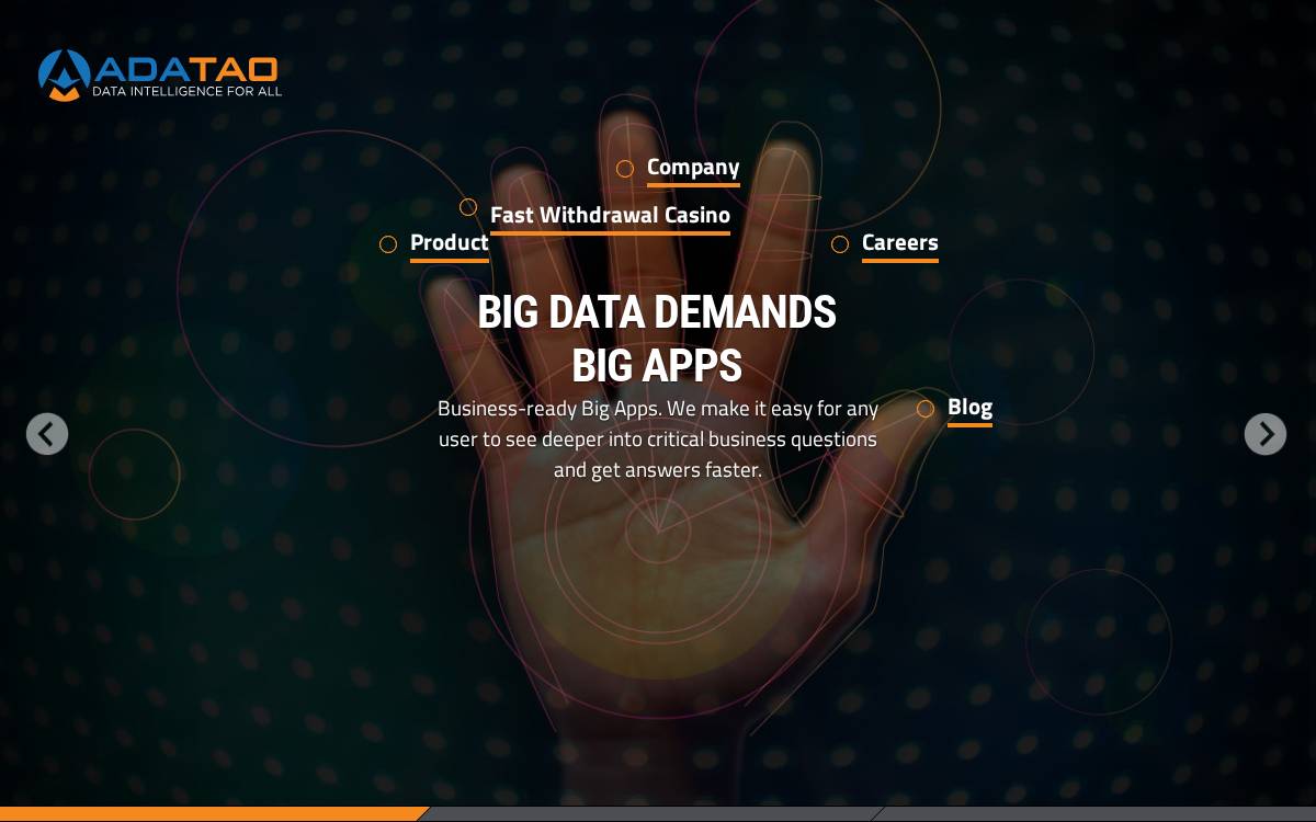 Adatao website preview