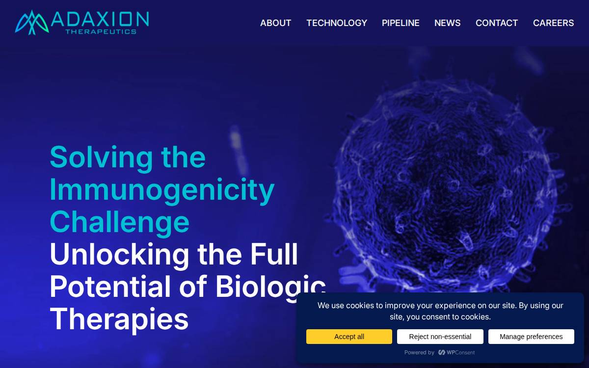 Adaxion Therapeutics website preview