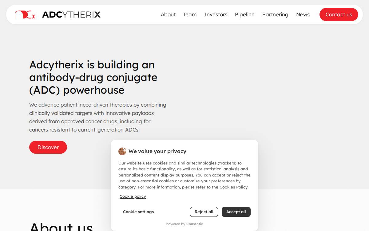Adcytherix website preview