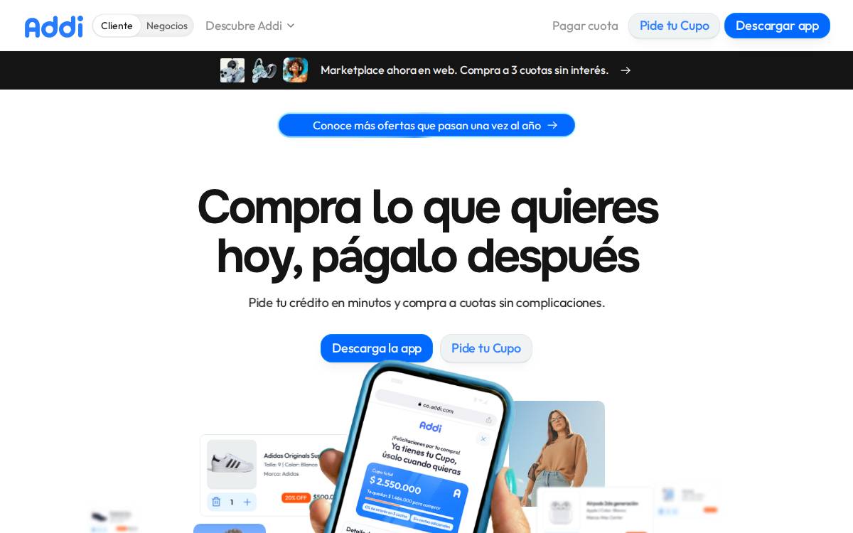 Addi website preview