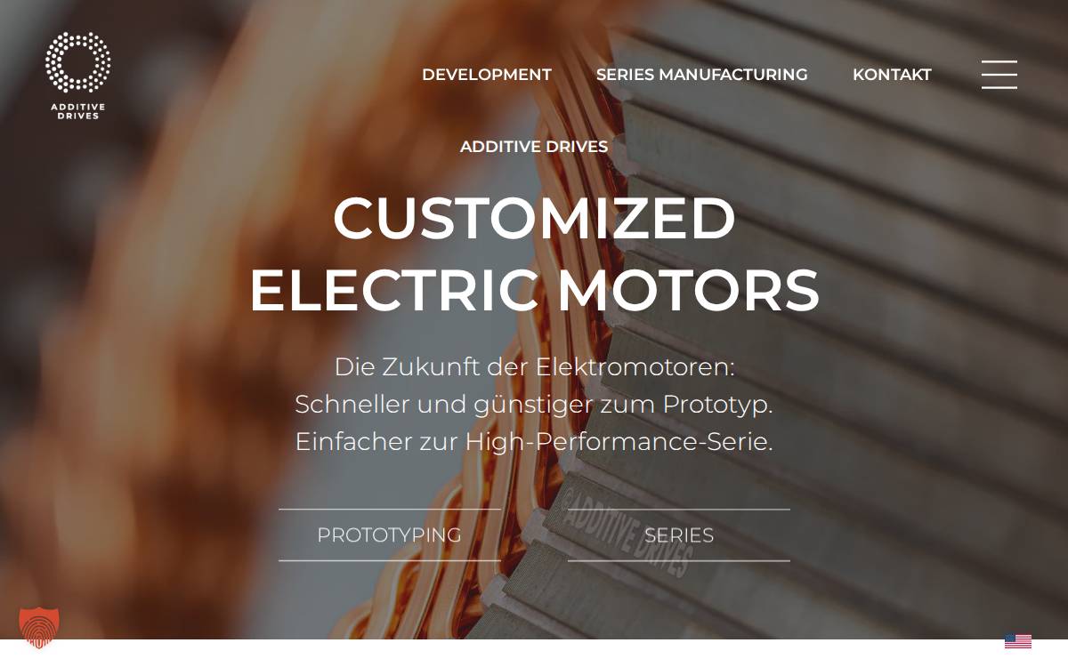Additive Drives website preview
