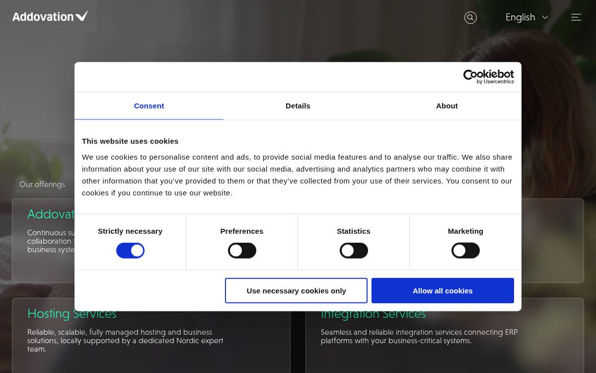 Addovation website preview