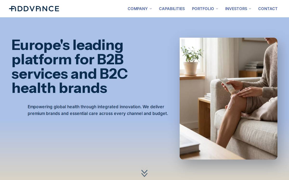 Addvance Consumer Health website preview