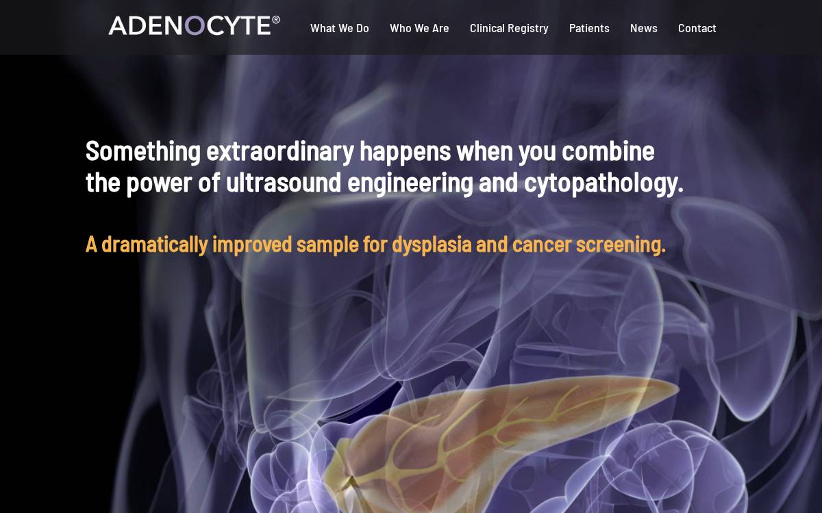Adenocyte website preview