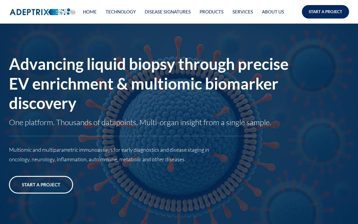 ADEPTRIX CORP website preview