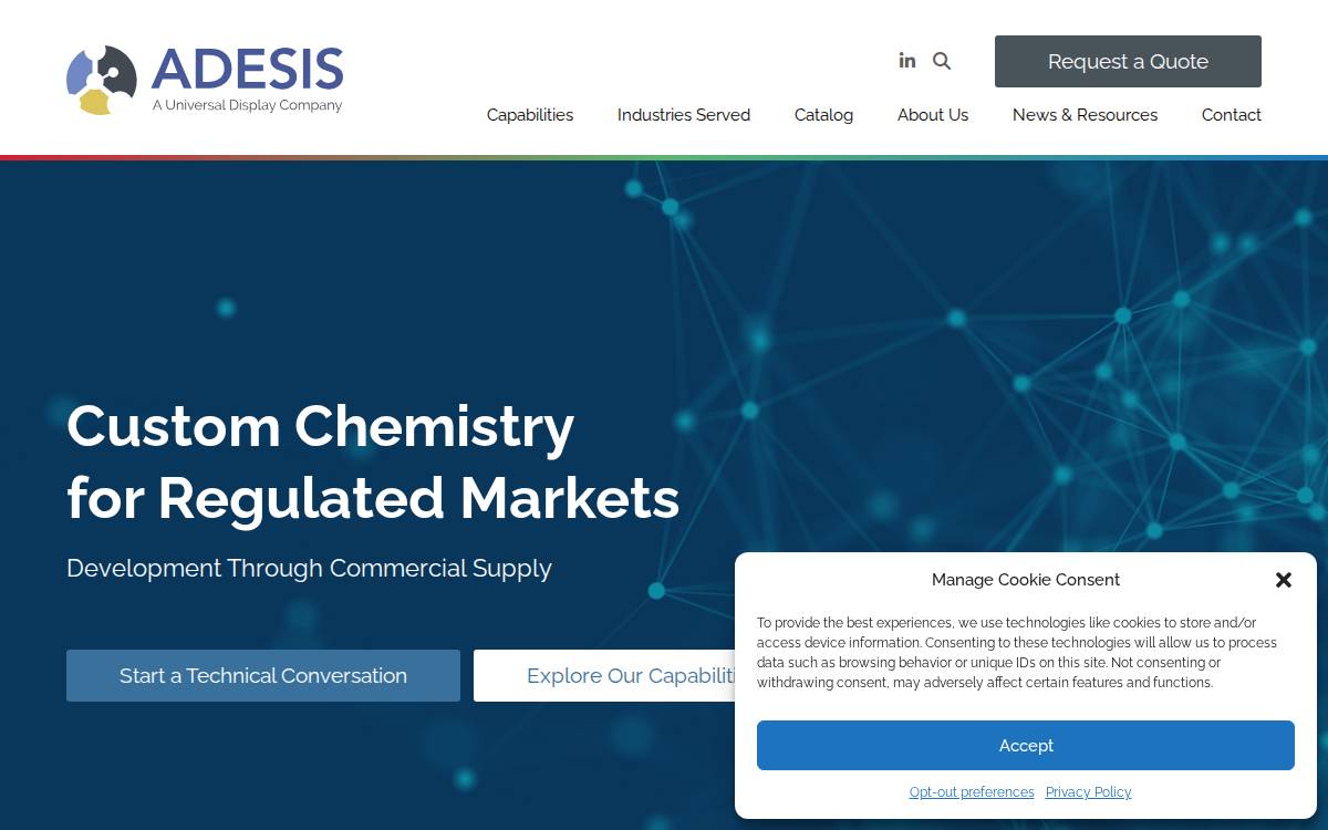 Adesisinc website preview
