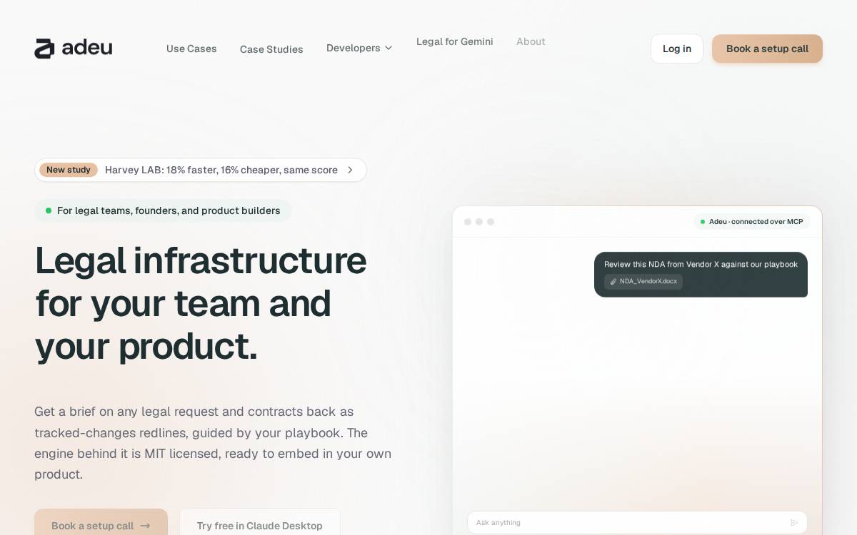 Adeu website preview