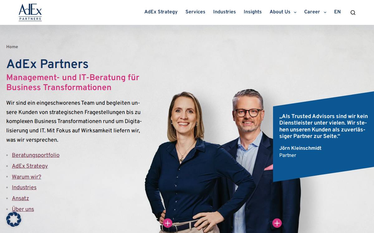 Adexpartners website preview