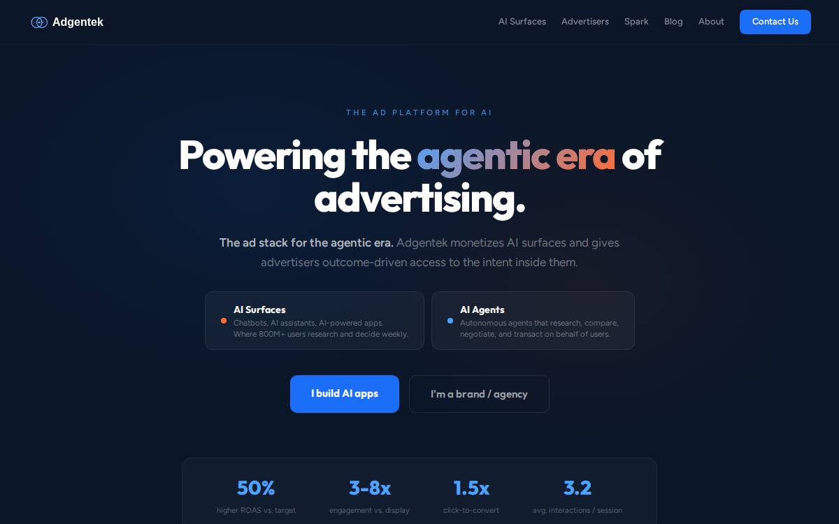 Adgentek website preview
