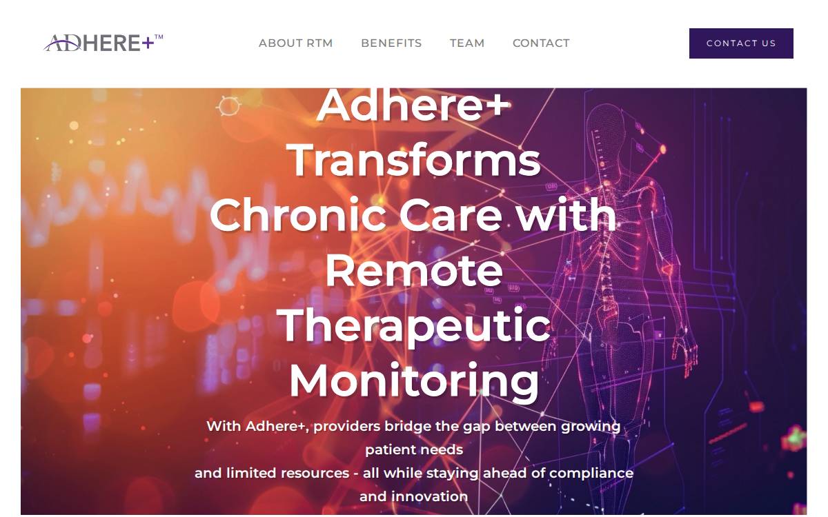 Adhere Plus website preview