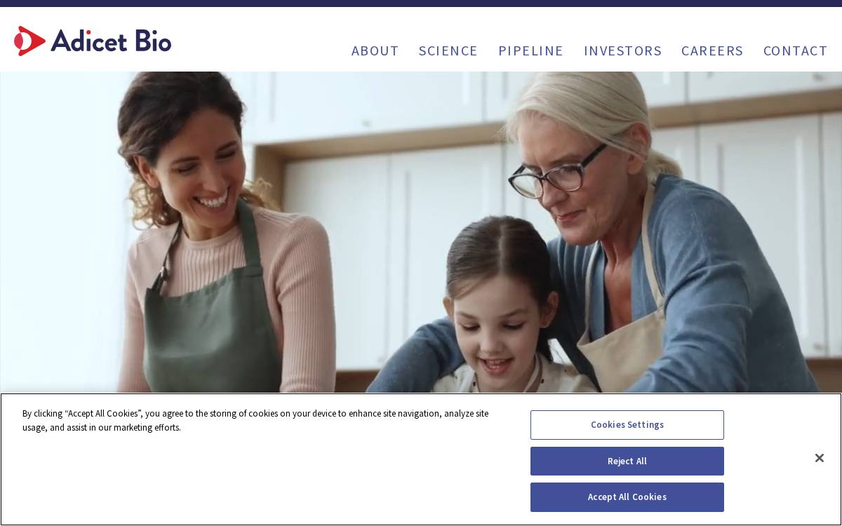 Adicet Bio website preview