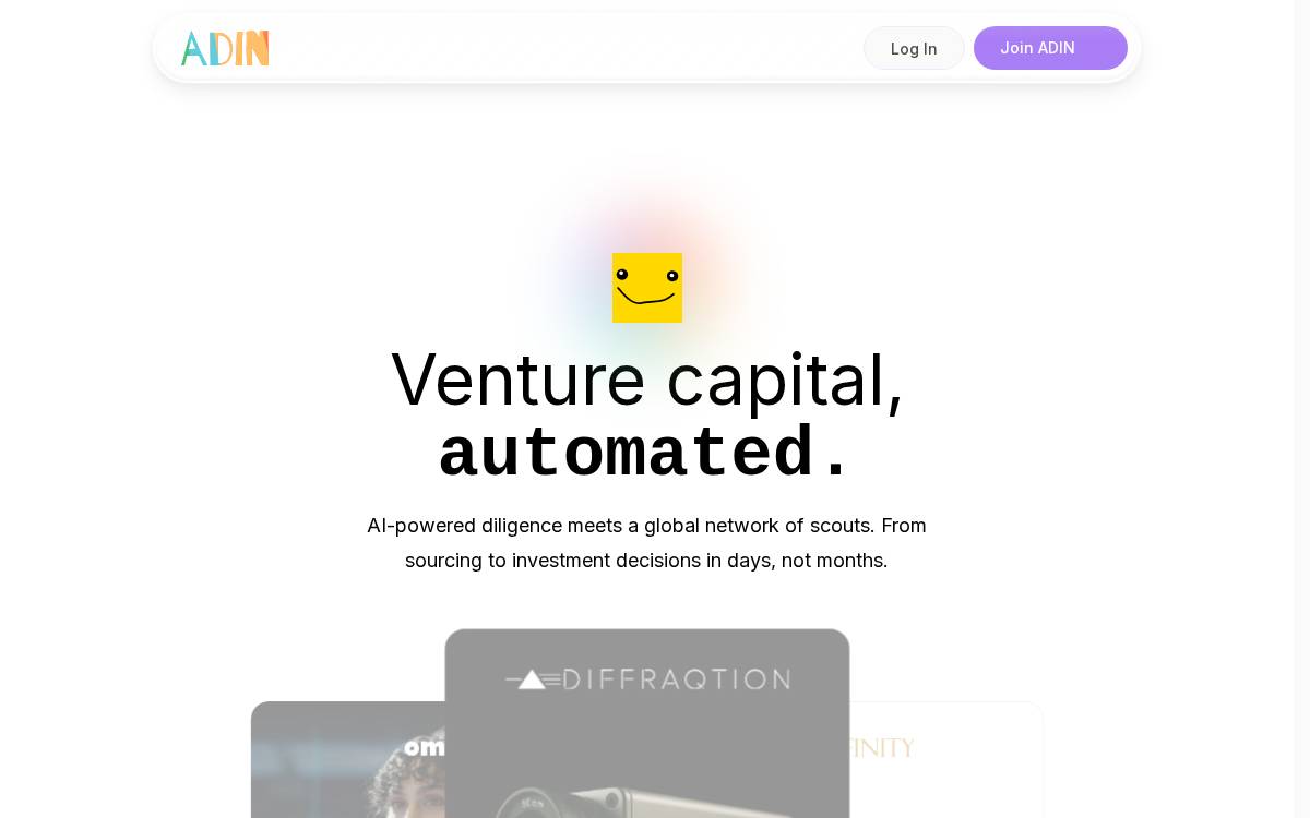 ADIN Private website preview