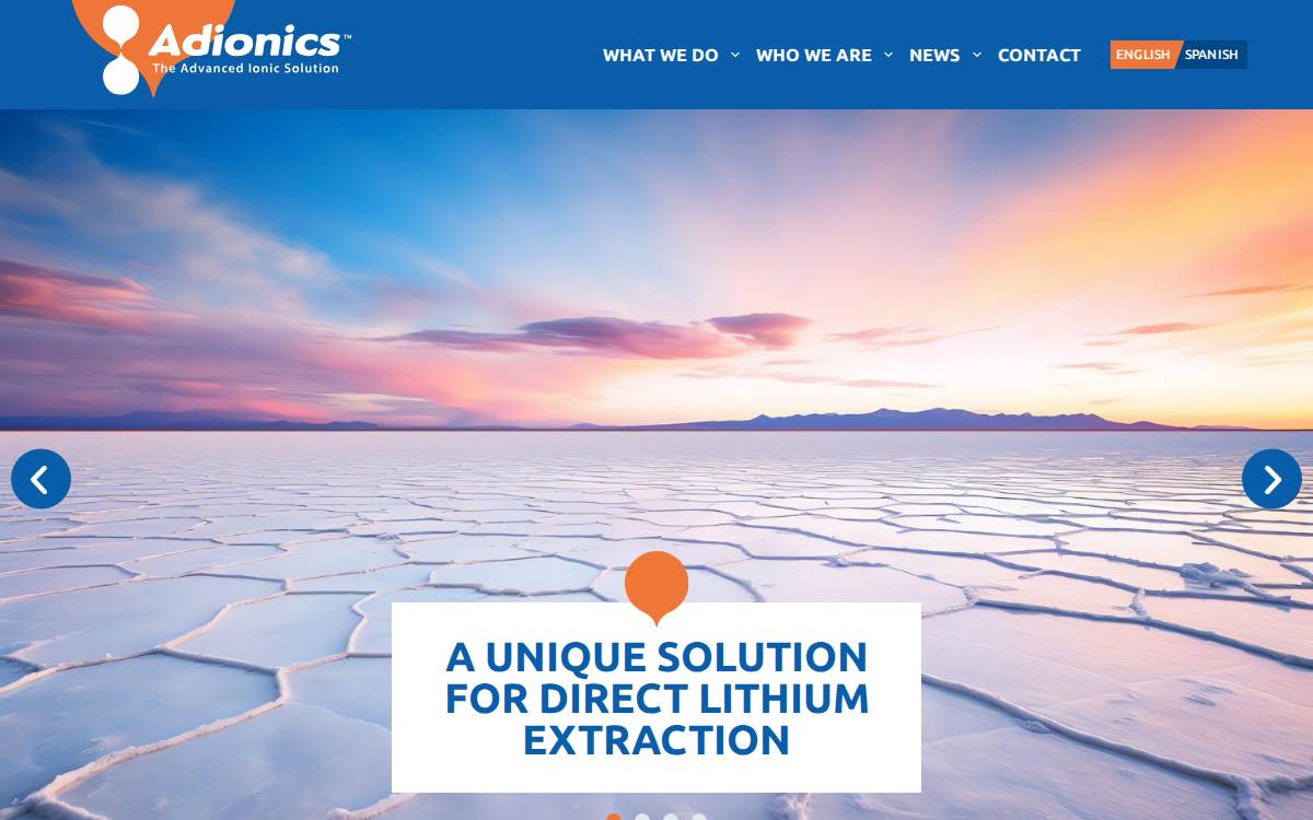 Adionics website preview