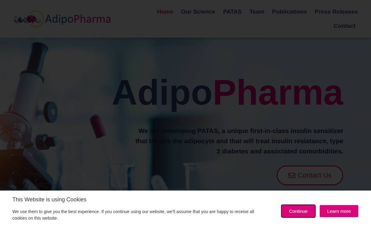 Adipopharma website preview