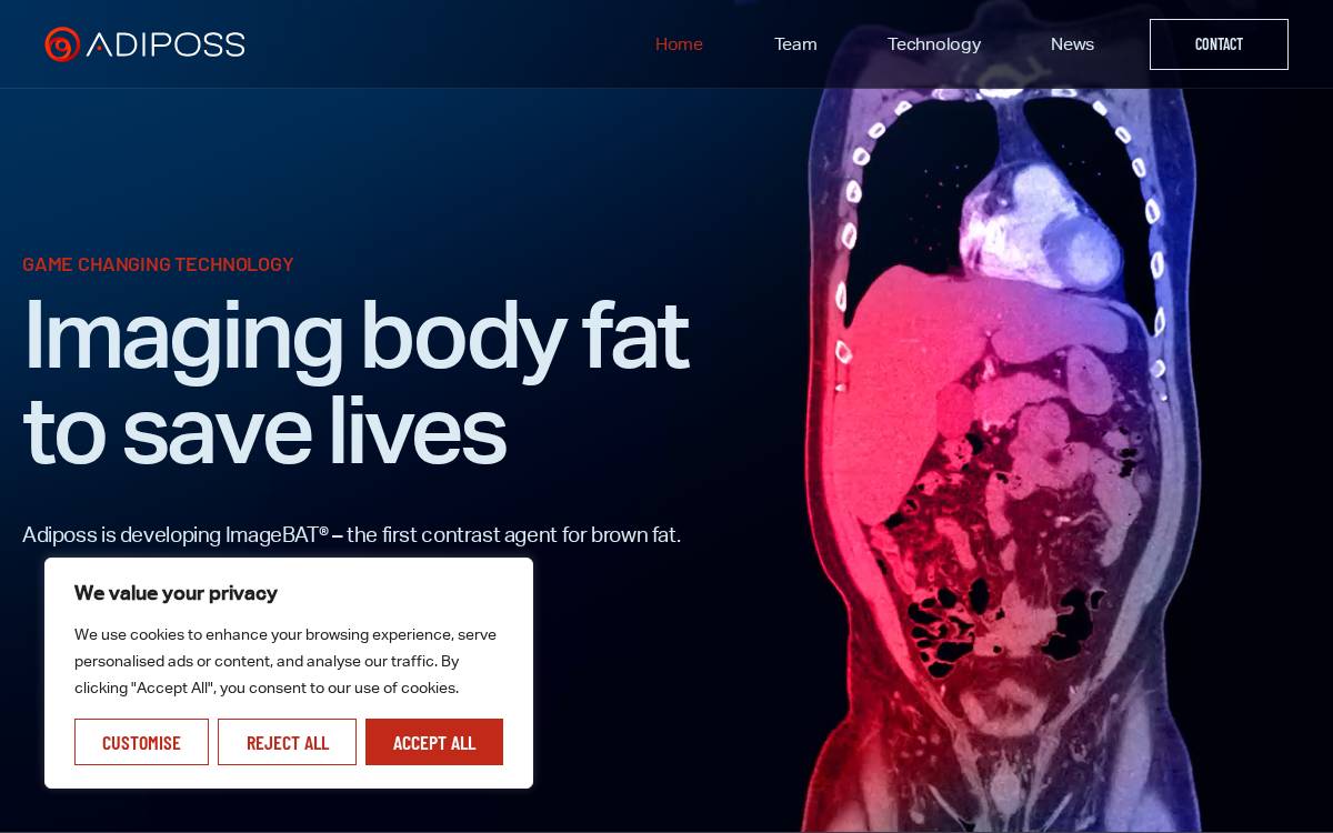 Adiposs website preview