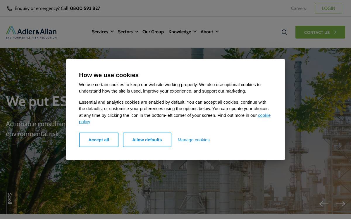 Adler & Allan website preview