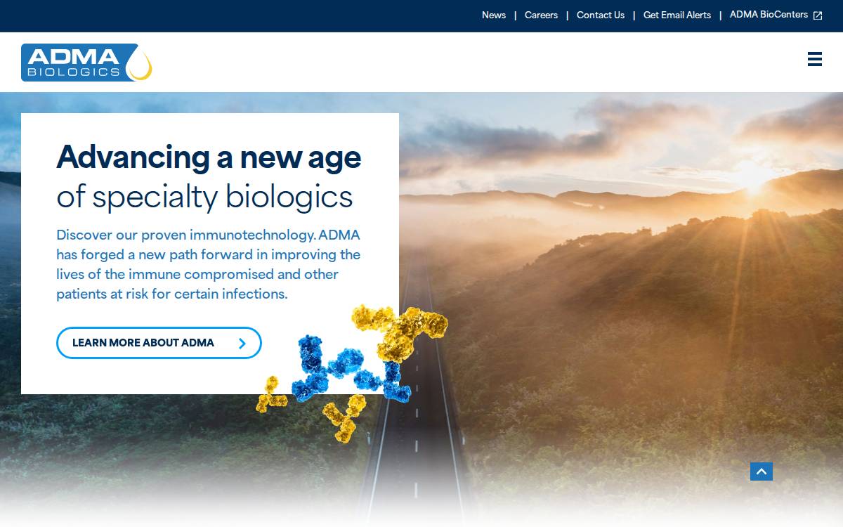 Admabiologics website preview