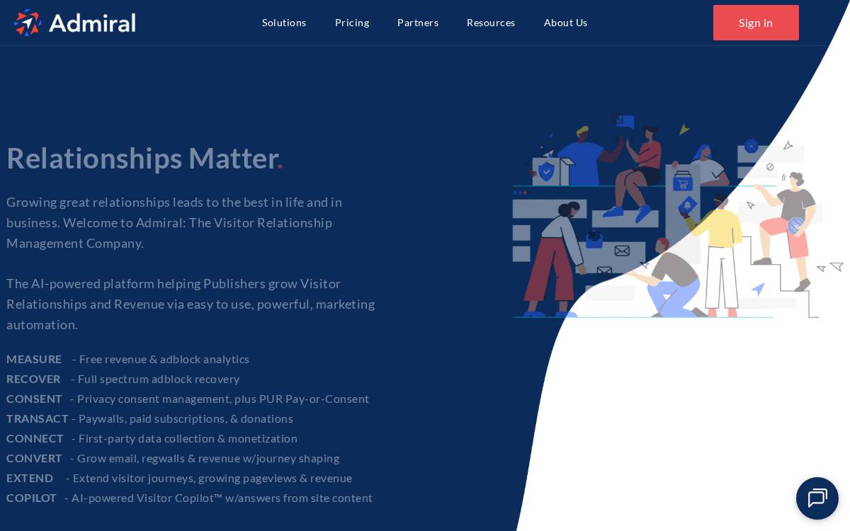 Admiral website preview