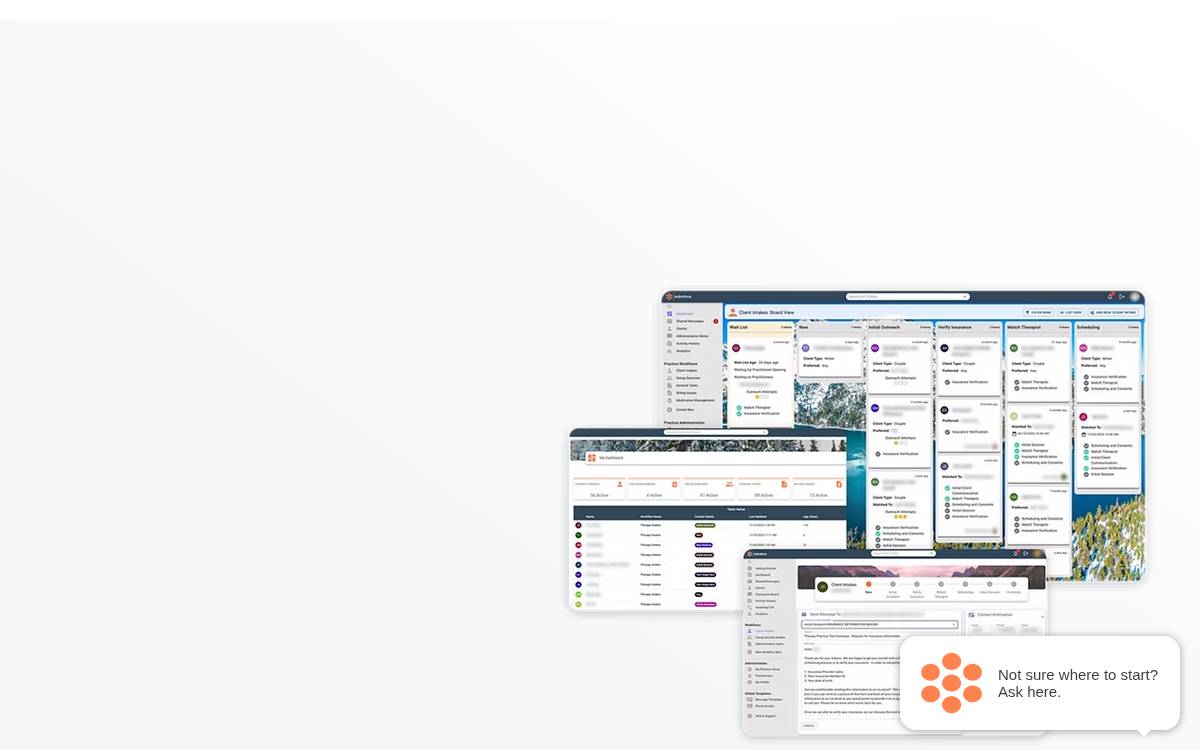 Admirra website preview