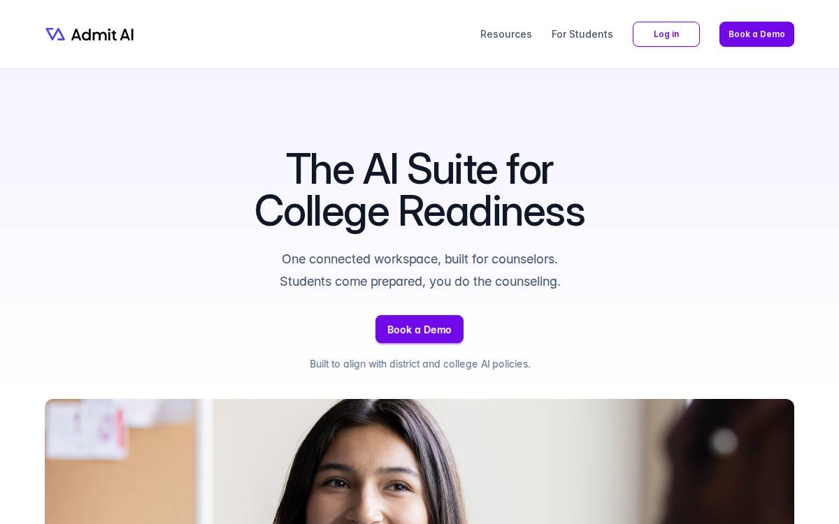 Admit AI website preview