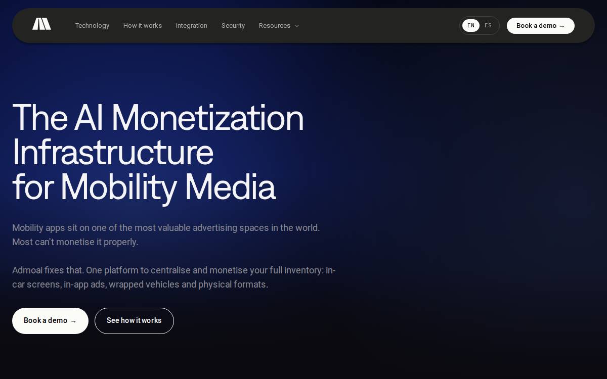 AdMoai website preview