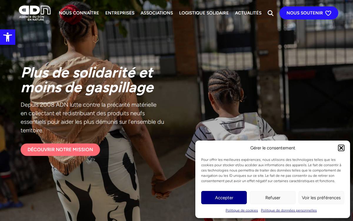ADN France website preview