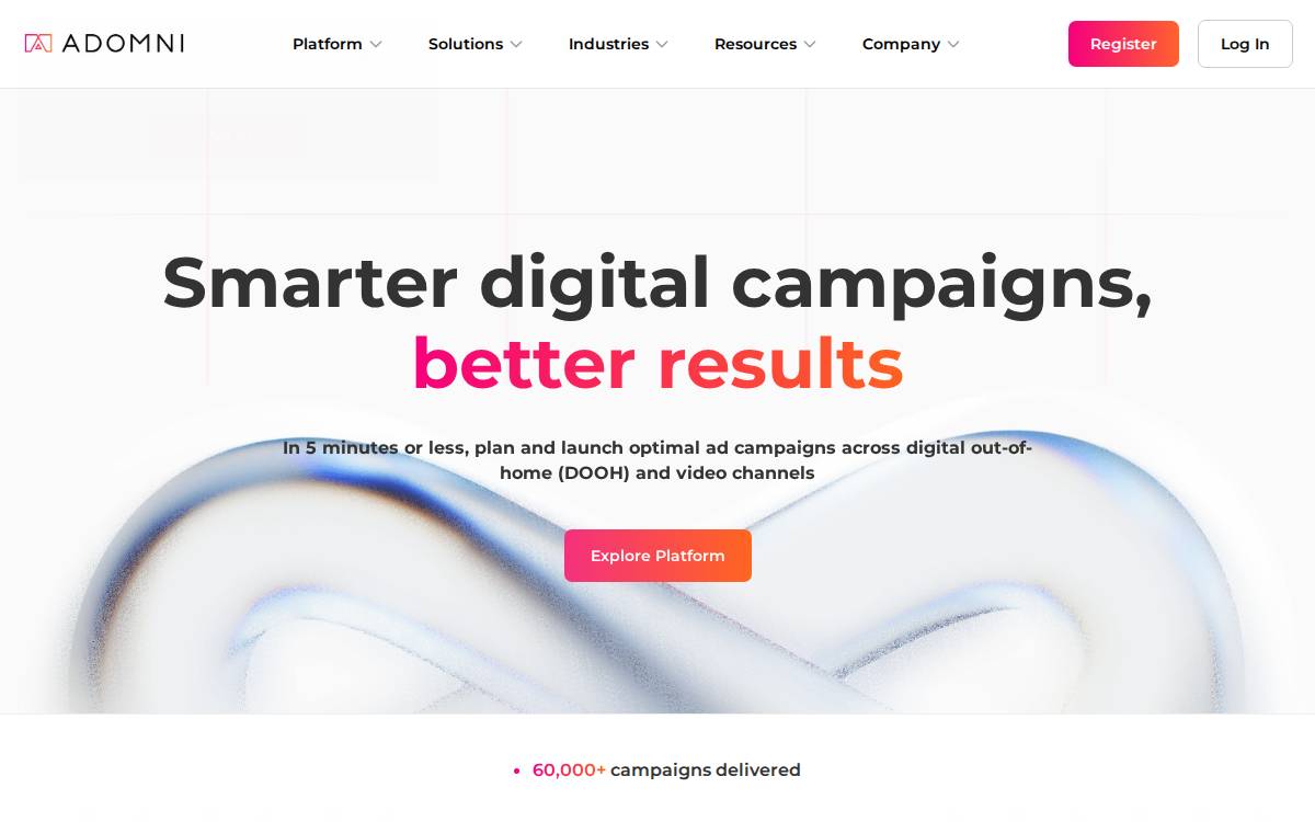 Adomni website preview