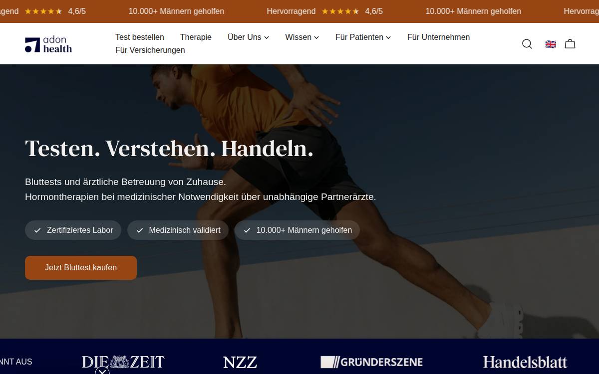 Adon Health website preview