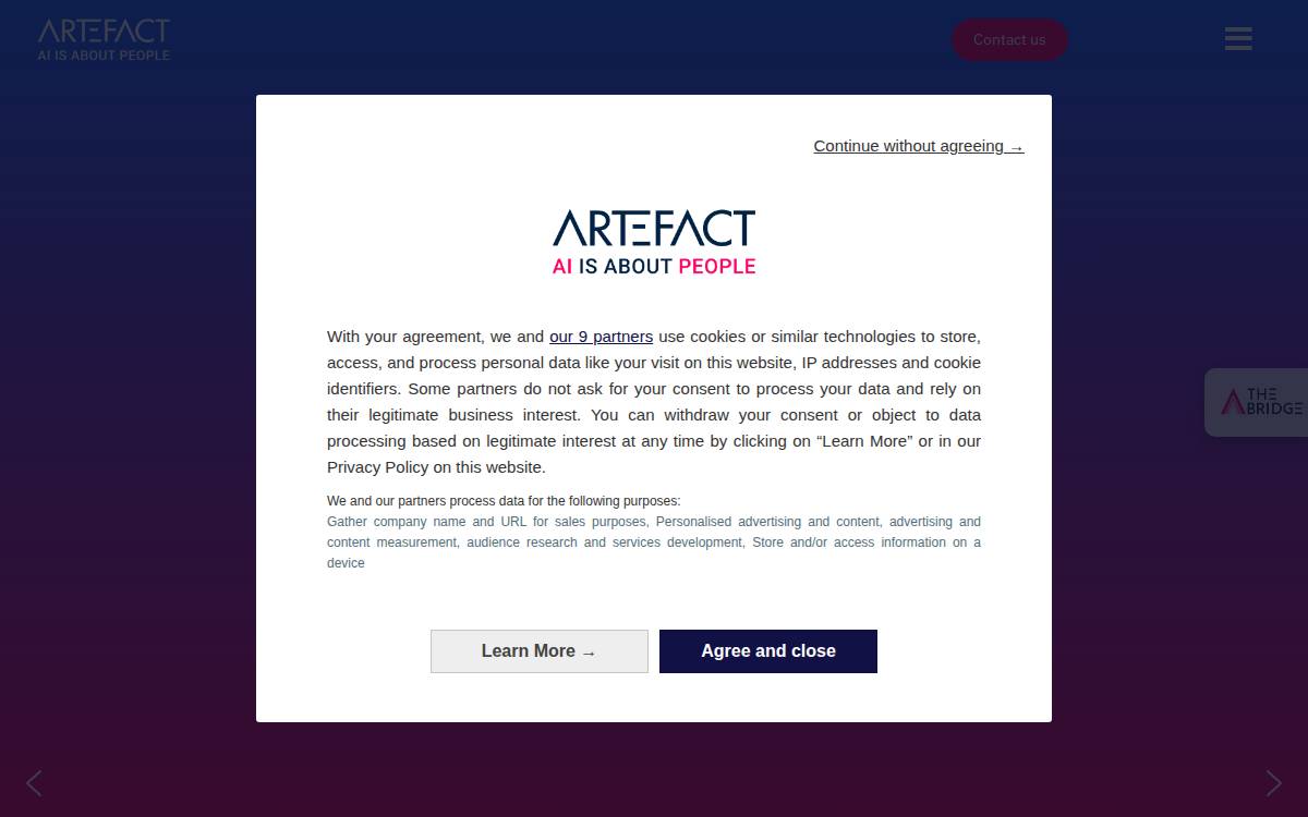 Adopt AI website preview