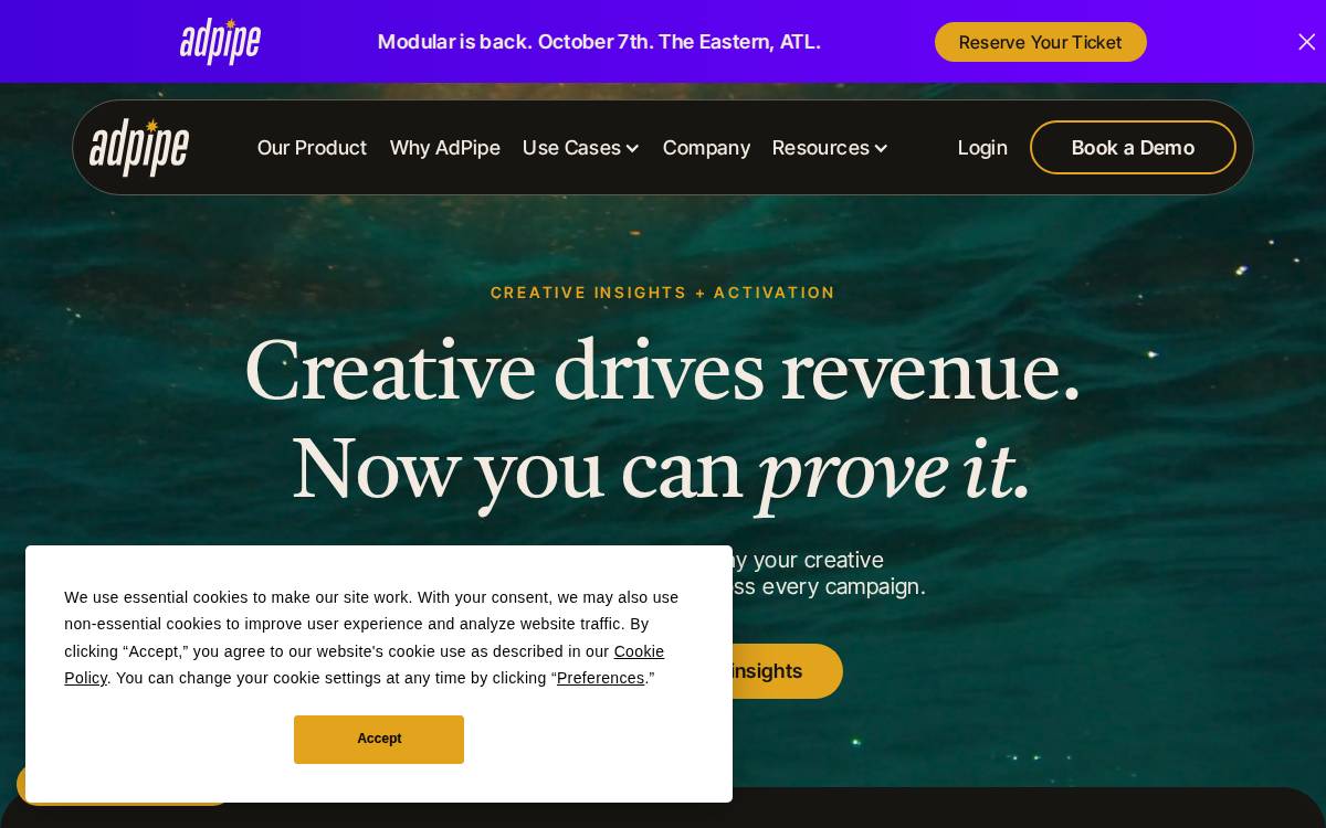 AdPipe website preview