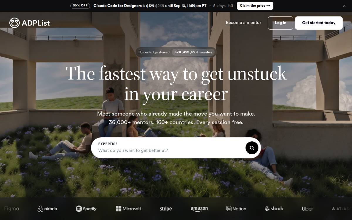 ADPList website preview