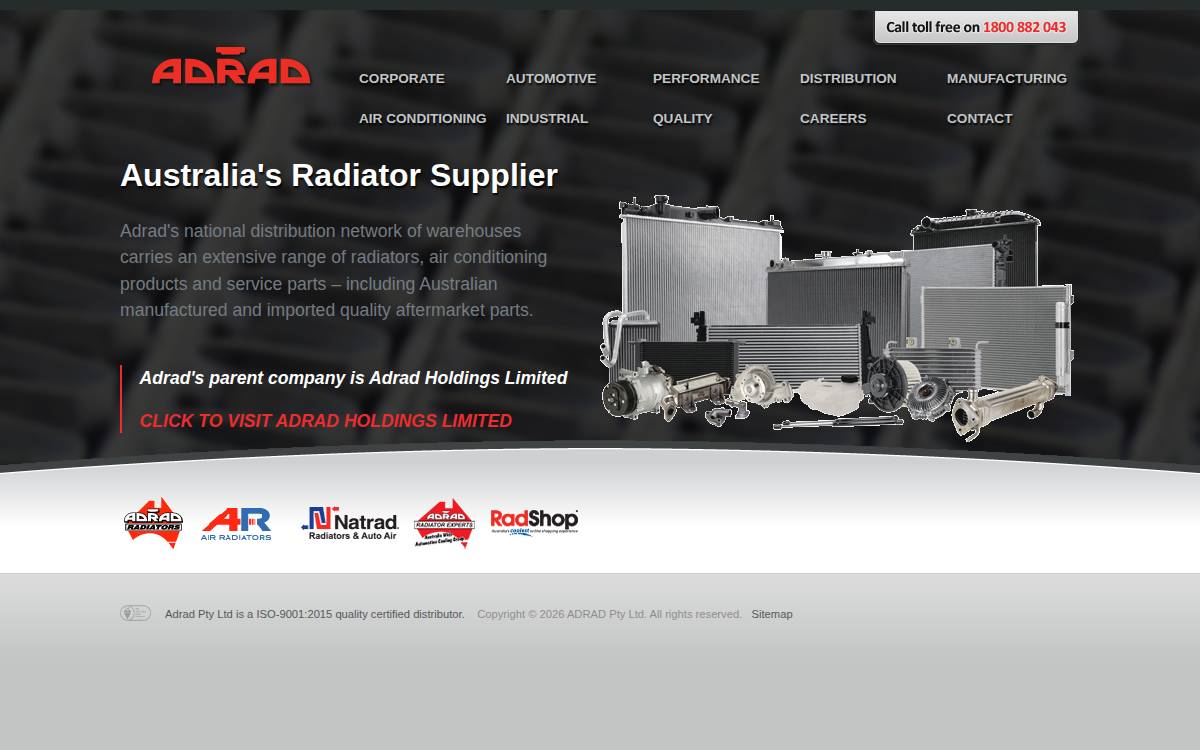 Adrad website preview