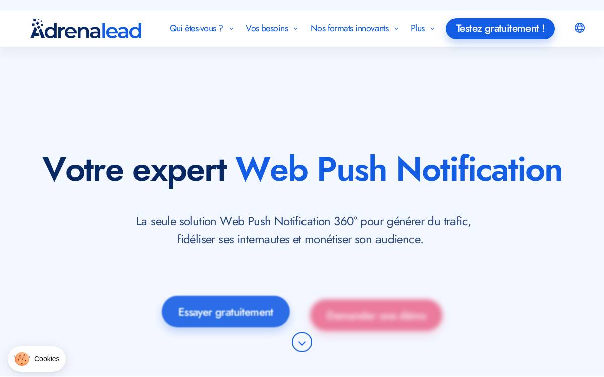 ADRENALEAD website preview