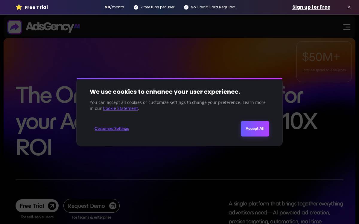 AdsGency AI website preview