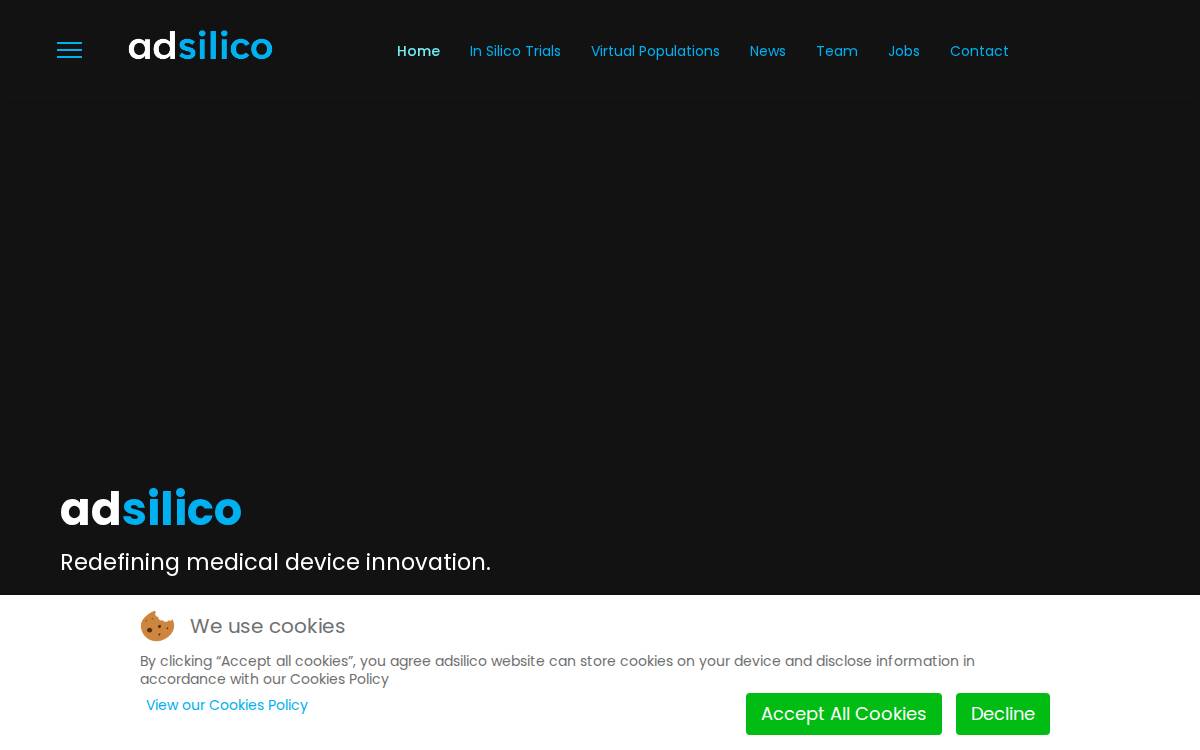 Adsilico website preview