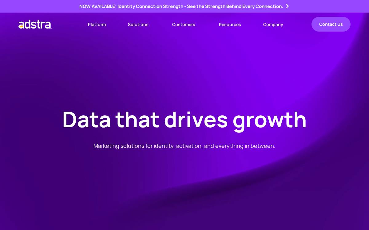 Adstra website preview