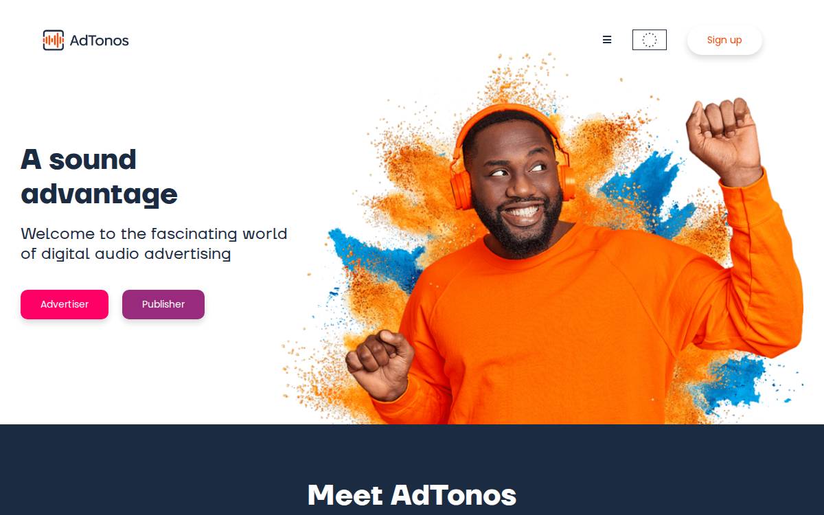 AdTonos website preview