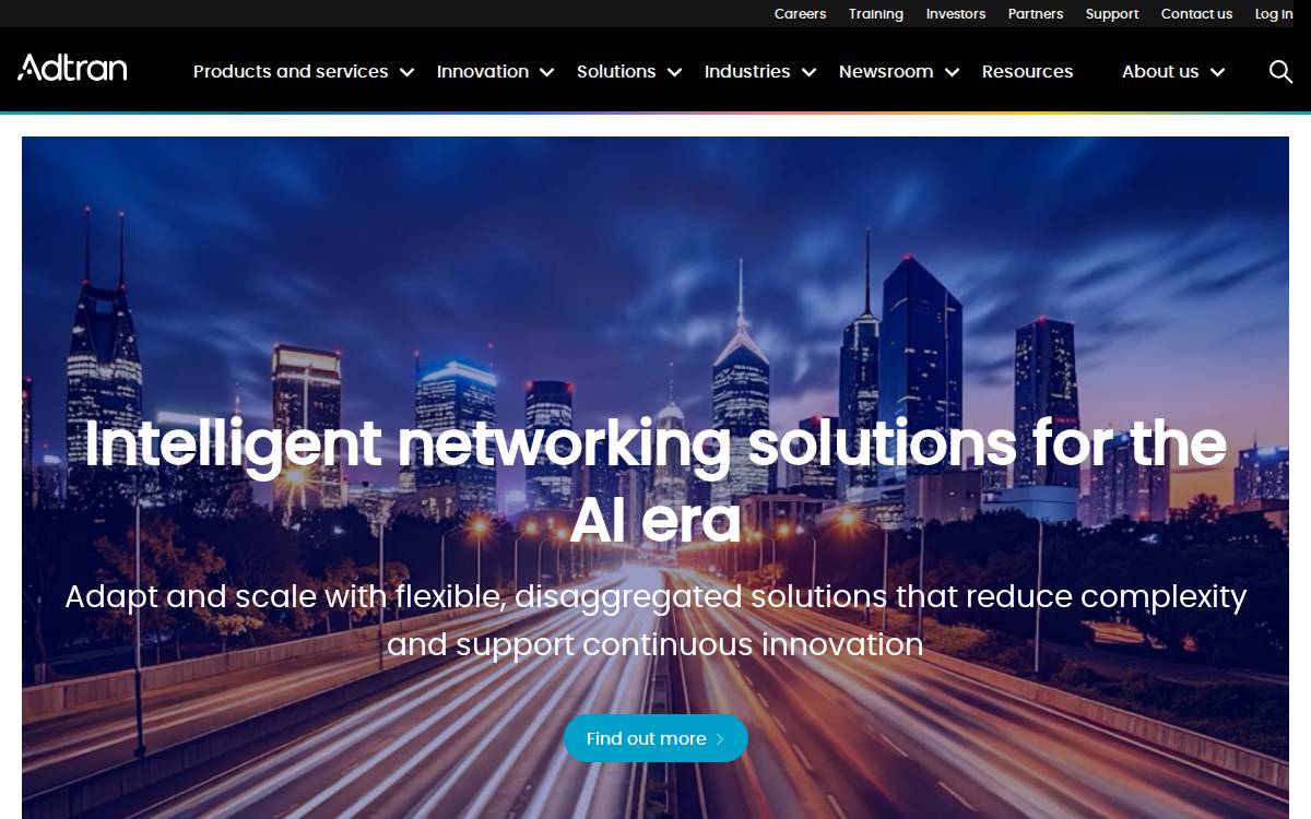 ADTRAN Holdings, Inc. website preview