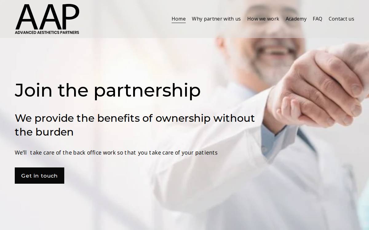 Advanced Aesthetics website preview
