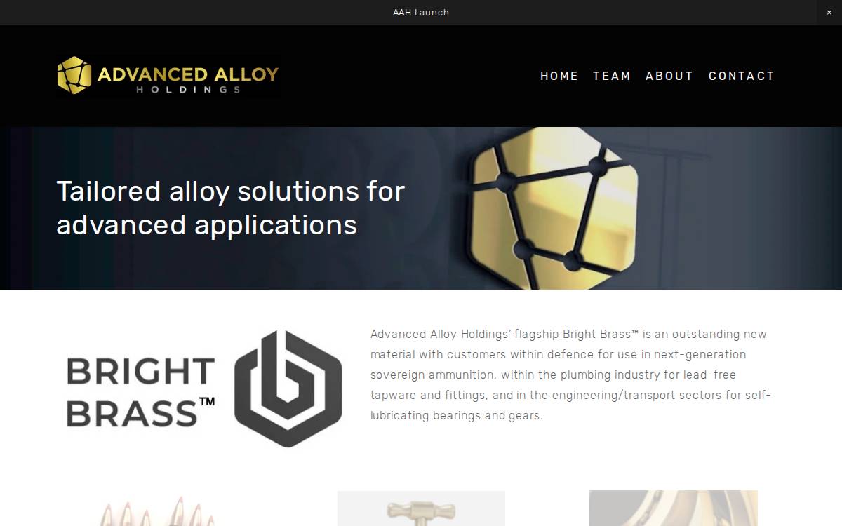 Advanced Alloy Holdings website preview