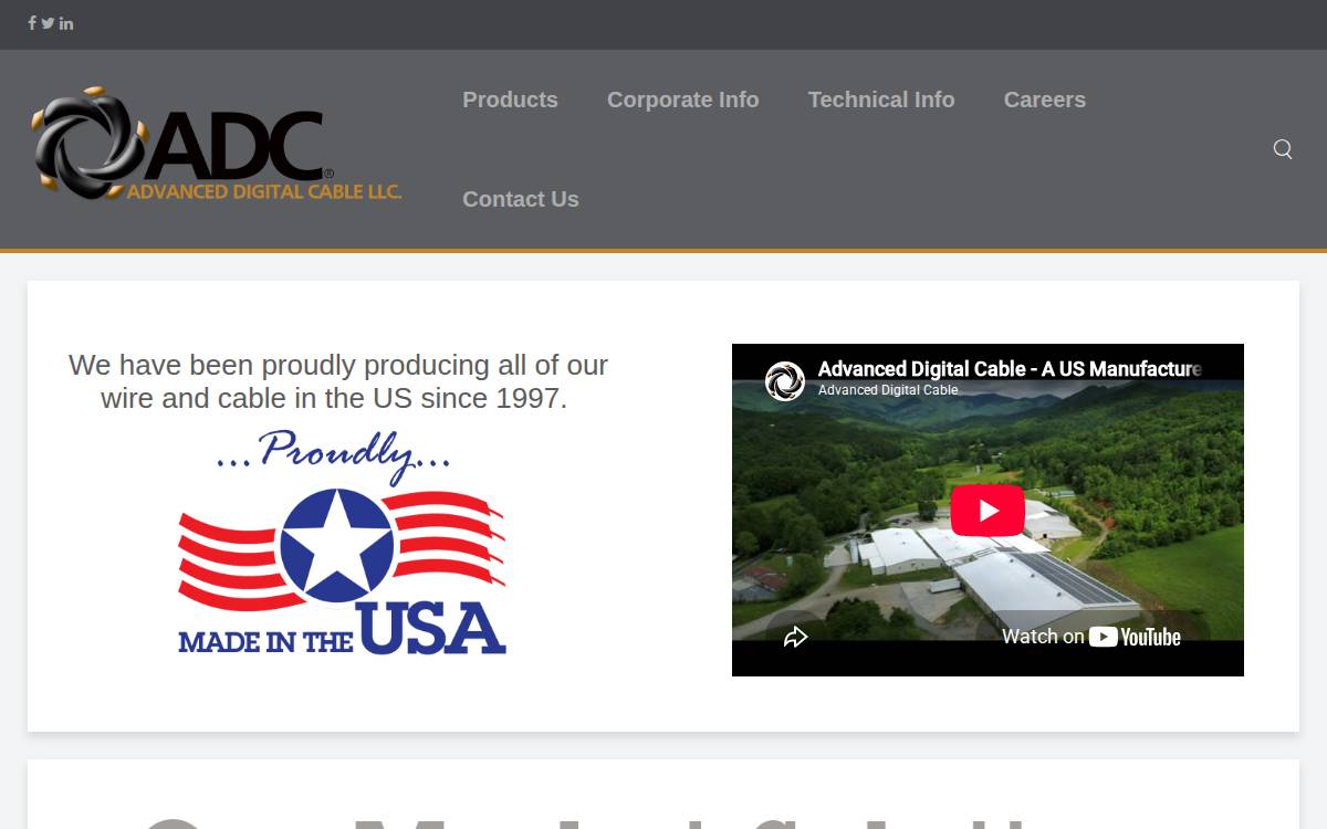 Advanced Digital Cable LLC website preview