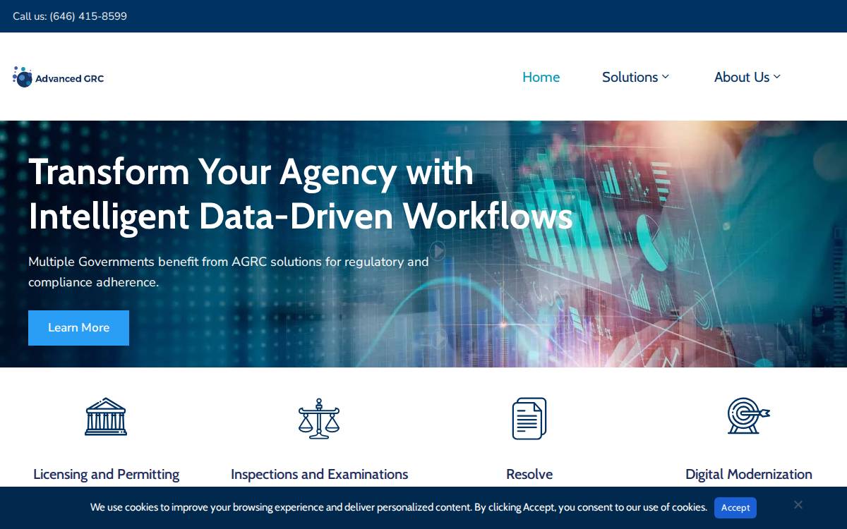 Advanced GRC website preview