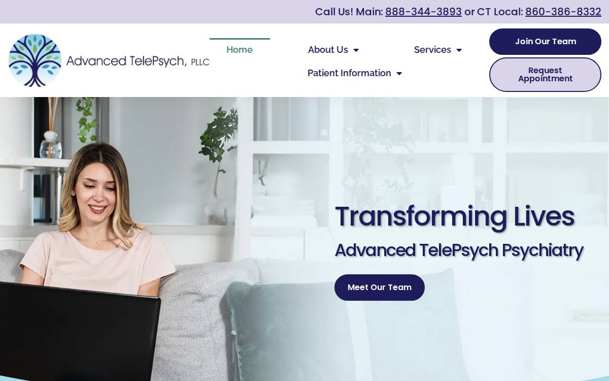 Advanced Telepsych, Inc. website preview