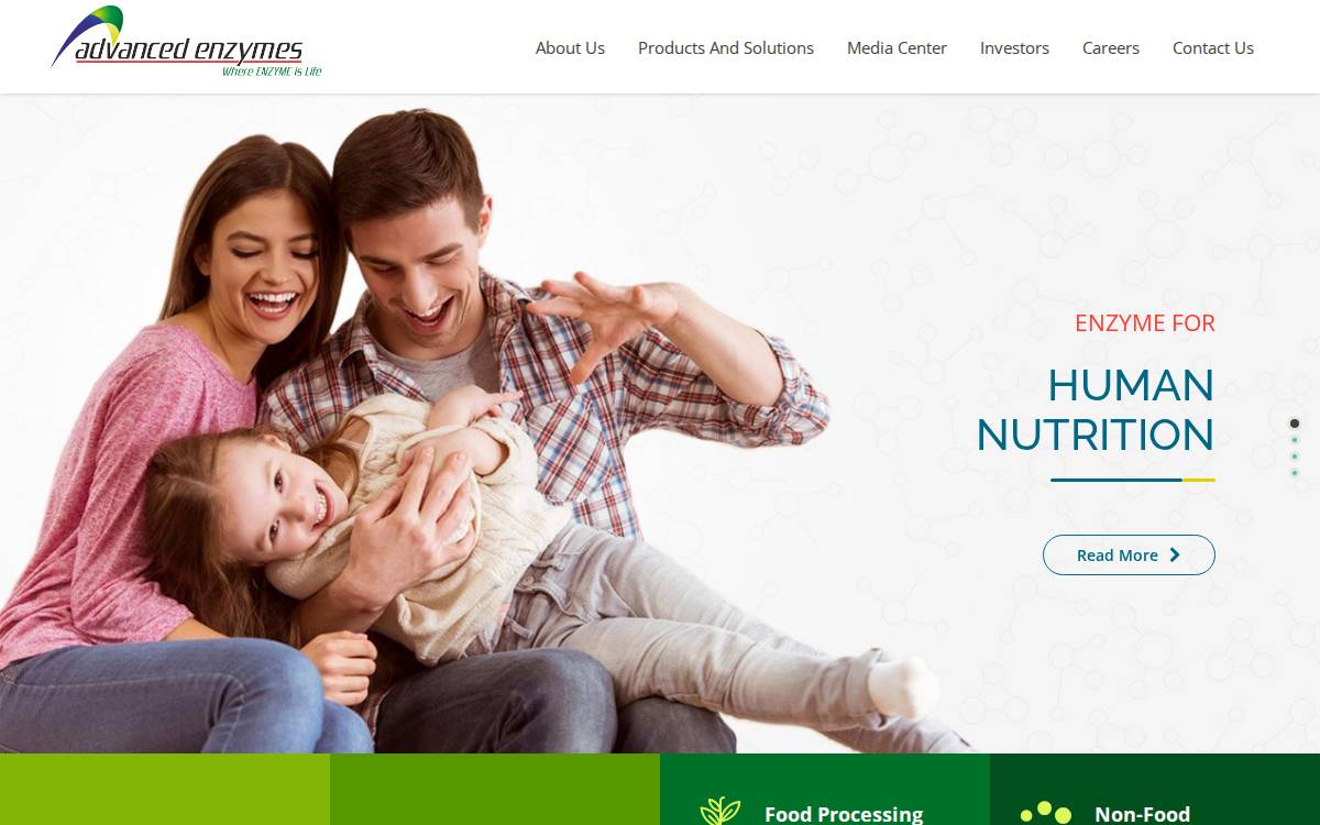 Advancedenzymes website preview