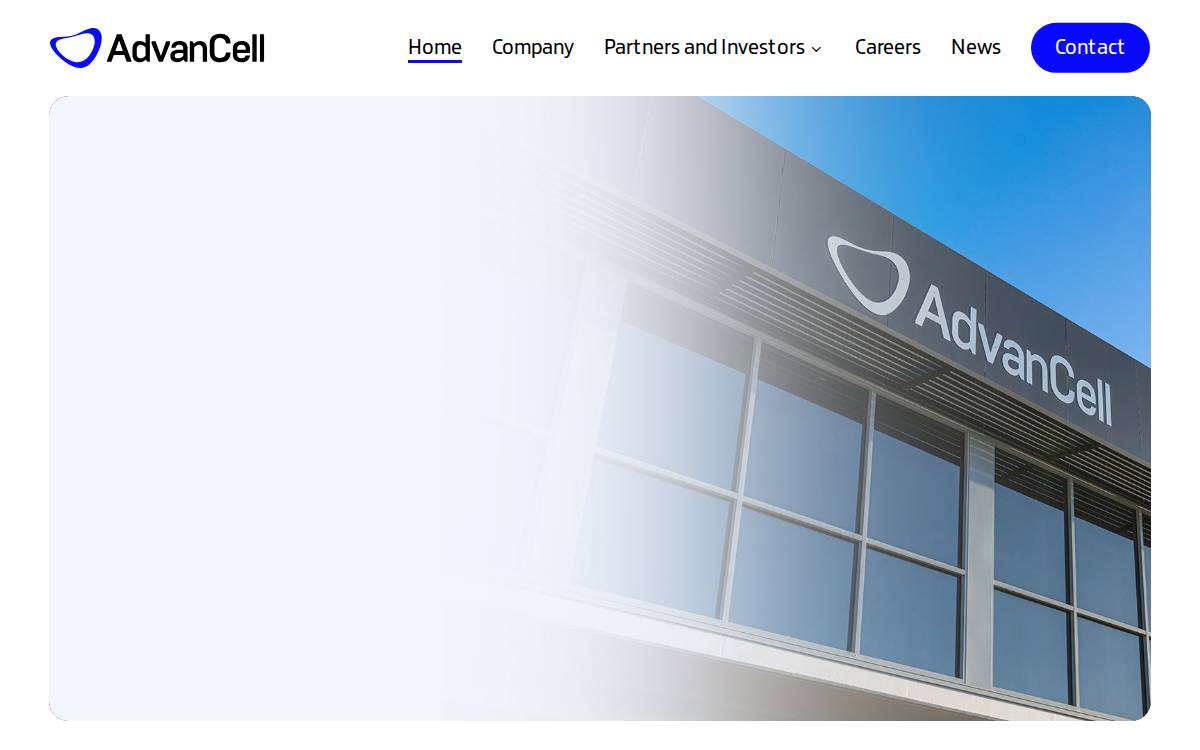 AdvanCell website preview