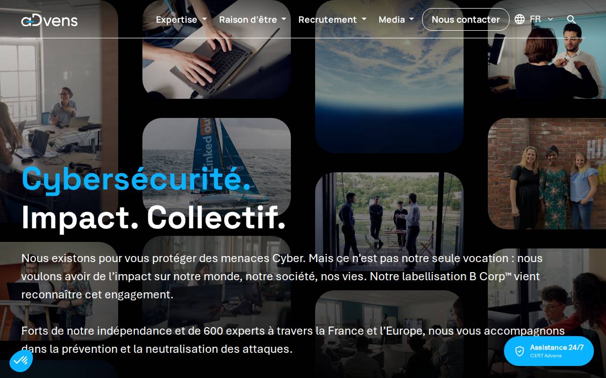 Advens website preview