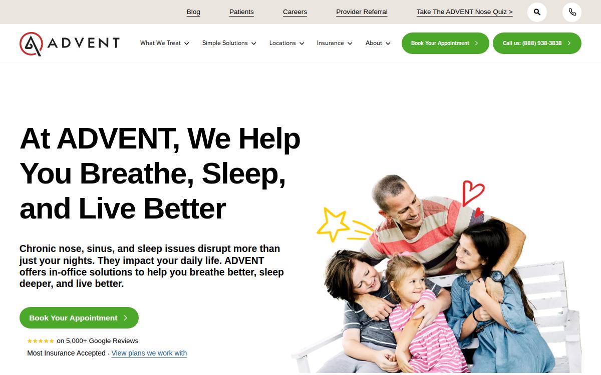Adventknows website preview