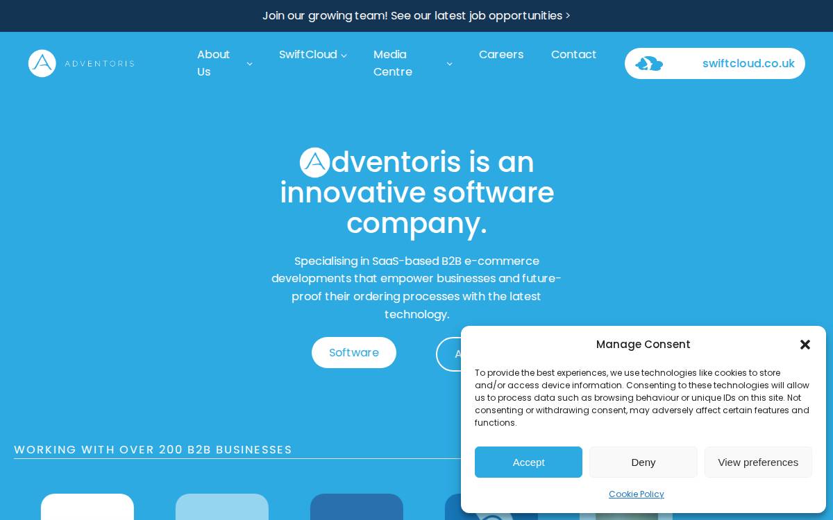 Adventoris website preview