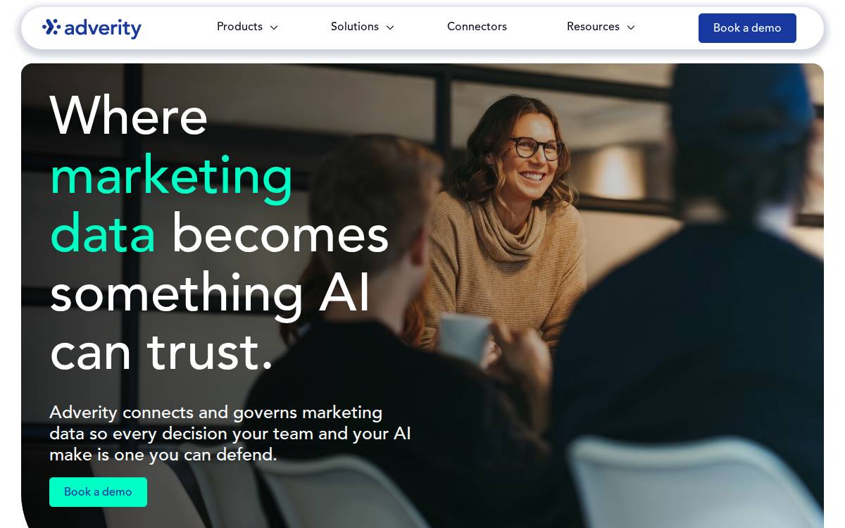 Adverity website preview